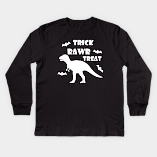 Dinosaur - Trick Rawr Treat Kids Long Sleeve T-Shirt